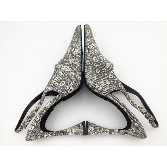 Jeffrey Campbell Creativity Slingback Pump Black/White Lizard Size US9.5 EU41 - Picture 6 of 13